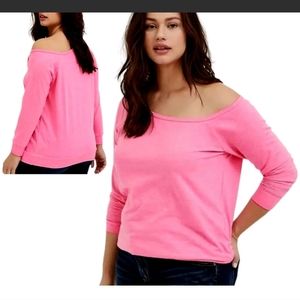 Torrid hot pink active shirt